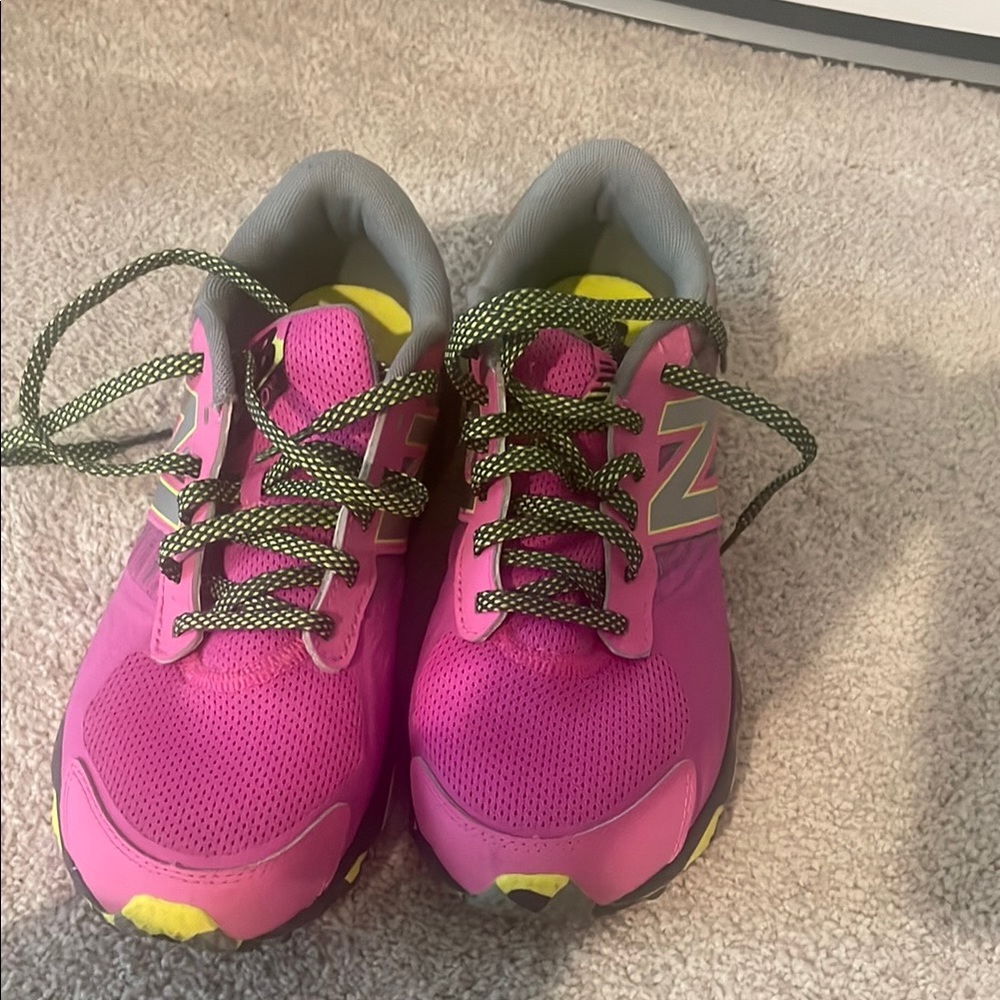 New Balance Kids Pink and Gray Sneakers for Active Performance